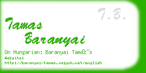 tamas baranyai business card